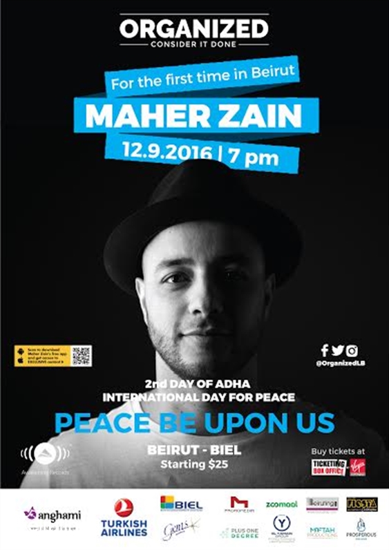 Pavillon Royal Beirut-Downtown Concert Maher Zain Peace Be Upon Us Lebanon