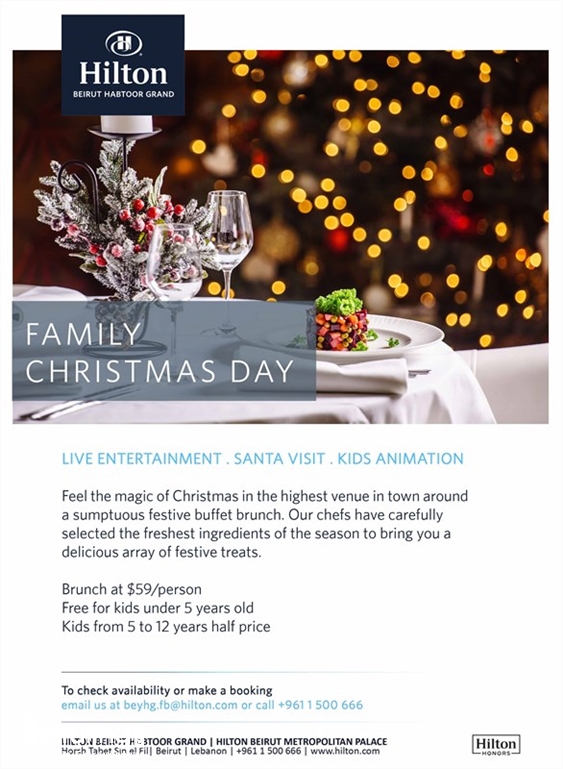 Hilton  Sin El Fil Social Event Family Christmas Day at Hilton Lebanon