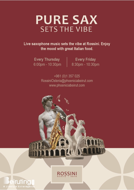 Rossini Osteria e Caffe - Phoenicia Hotel  Beirut-Downtown Social Event Pure Sax sets the Vibe at Rossini  Lebanon