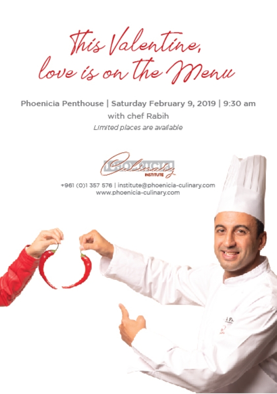 Phoenicia Hotel Beirut Beirut-Downtown Social Event This Valentine, Love is on the menu at Phoenicia Hotel Lebanon