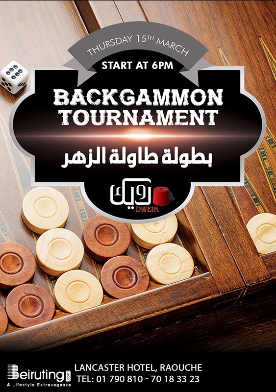 Lancaster Hotel Beirut-Downtown Social Event Backgammon Tournament at Lancaster Hotel Lebanon