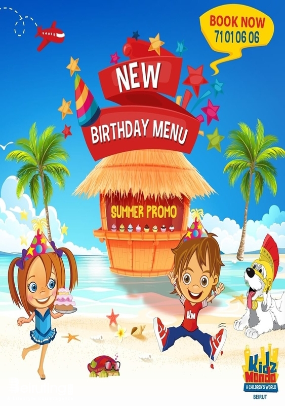 KidzMondo Beirut Suburb Kids New birthday menu for Summer Lebanon