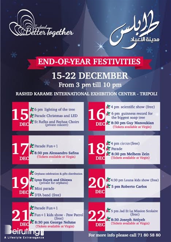 Activities Beirut Suburb Concert End-Of-Year Festivities Lebanon