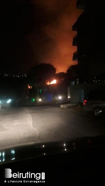 Outdoor Massive fire in Chouf & Matn Lebanon