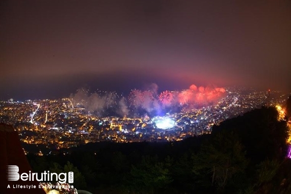 Bay Lodge Jounieh Nightlife Jounieh Festival Fireworks from Bay Lodge Lebanon