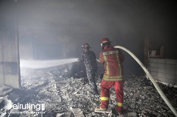 Outdoor Photos of Fire Damages in Mechref Lebanon