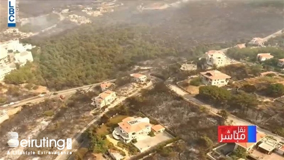 Outdoor Photos of Fire Damages in Mechref Lebanon