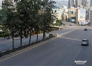 Outdoor Coronavirus fears empty streets in Beirut Lebanon