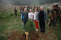 Outdoor Cedar tree in memory of the Lebanese Commandos Regiment founder Lebanon