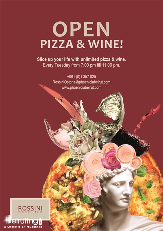 Rossini Osteria e Caffe - Phoenicia Hotel  Beirut-Downtown Social Event Open Pizza & Wine Lebanon
