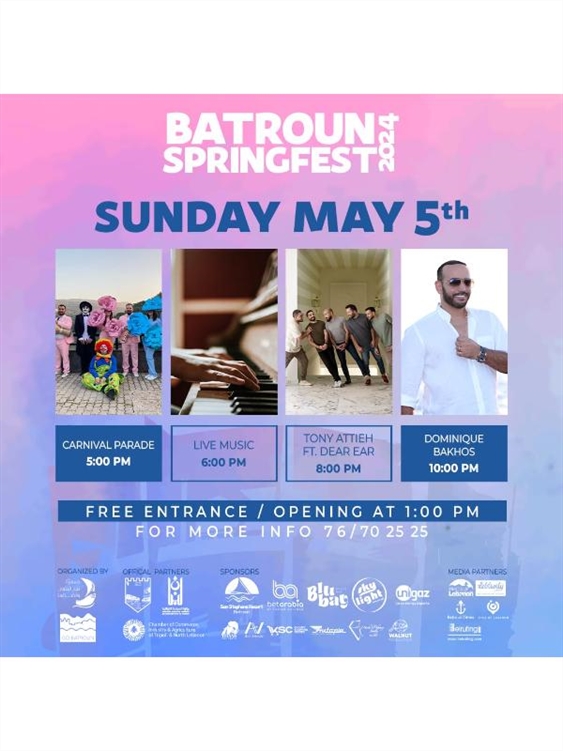 Activities Beirut Suburb Festival Batroun SpringFest 2024  Lebanon