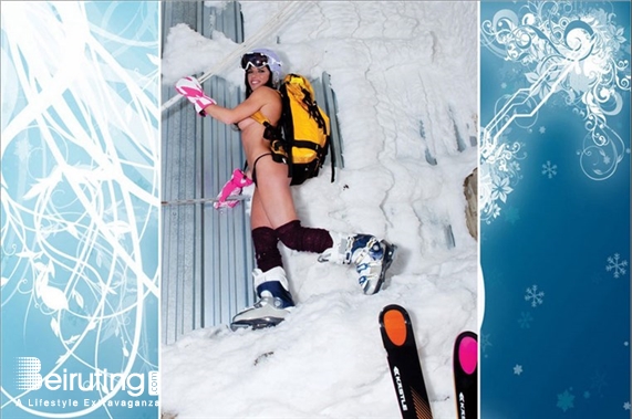 Around the World Outdoor Original pictures of the Skiers calendar Lebanon