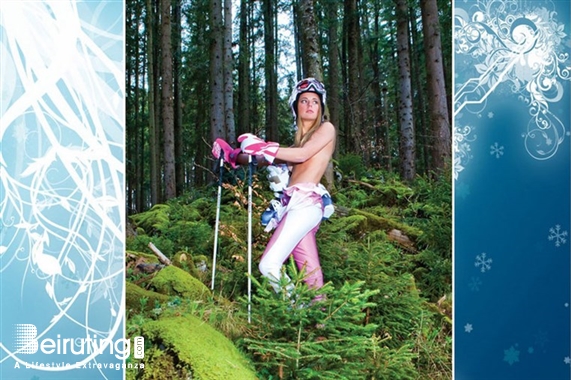 Around the World Outdoor Original pictures of the Skiers calendar Lebanon