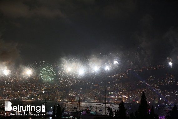 Trinidad Rooftop Jounieh Nightlife Jounieh Fireworks Show from Trinidad Lebanon