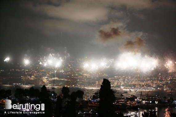 Trinidad Rooftop Jounieh Nightlife Jounieh Fireworks Show from Trinidad Lebanon