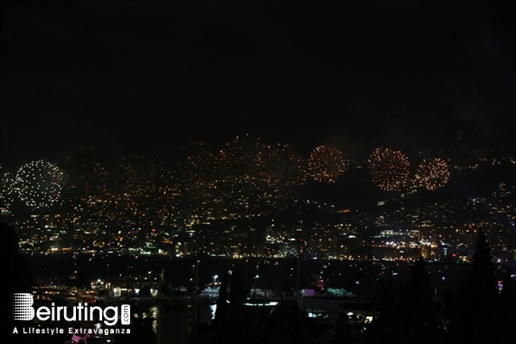 Trinidad Rooftop Jounieh Nightlife Jounieh Fireworks Show from Trinidad Lebanon