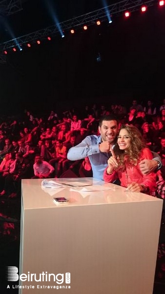 Tv Show Beirut Suburb Social Event Tatiana Merheb Behind her TV show Scene Lebanon