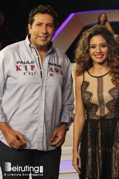 Tv Show Beirut Suburb Social Event Tatiana Merheb Behind her TV show Scene Lebanon