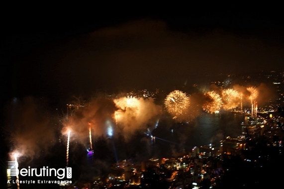 Bay Lodge Jounieh Nightlife JIF Fireworks Show from Bay Lodge Lebanon