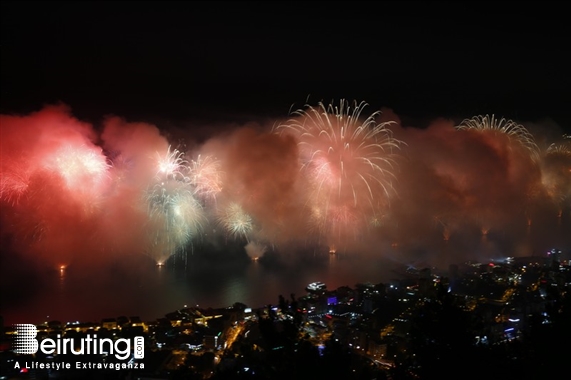 Bay Lodge Jounieh Nightlife JSF Fireworks from Bay Lodge Lebanon