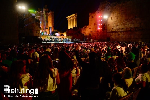 Nightlife Melhem zein concert at Baalbeck Lebanon