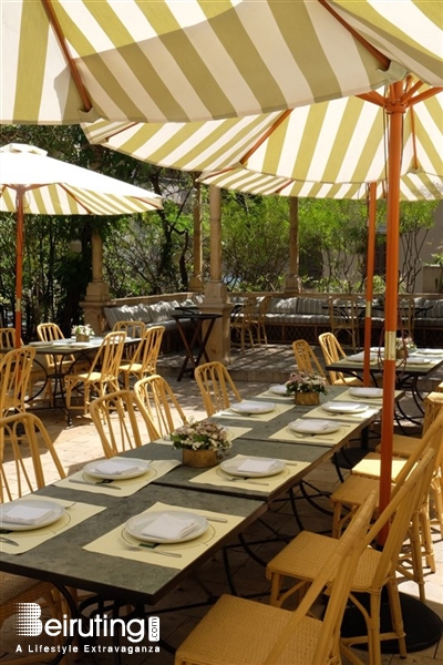 Social Event Lunch under the new parasols at the liza garden Lebanon